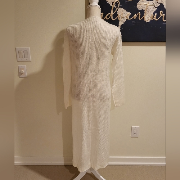 Cream Open Cardigan Duster - Picture 3 of 10